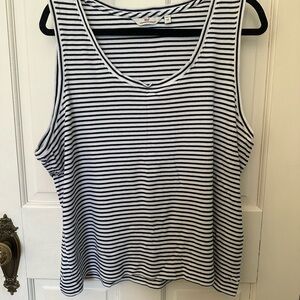 Vineyard Vines Navy and White Striped Tank Top
